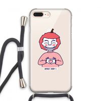 Hartje: iPhone 8 Plus Transparant Hoesje met koord