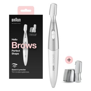 Braun FG1106 Mini-precisietrimmer Wenkbrauwen, Wit/Zilver