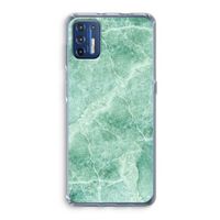 Groen marmer: Motorola Moto G9 Plus Transparant Hoesje