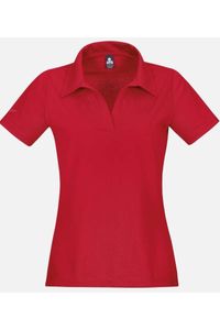 TRIGEMA Slim Fit Dames Poloshirt rood, Effen