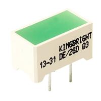 Kingbright DE/2GD LED-bargraph 2-voudig Groen (l x b x h) 14 x 7.5 x 8 mm