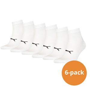 Puma Sport Quartersokken Light 6-pack Wit-43/46