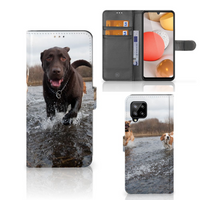 Samsung Galaxy A42 5G Telefoonhoesje met Pasjes Honden Labrador