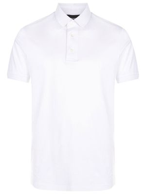 Emporio Armani polo à logo brodé - Blanc