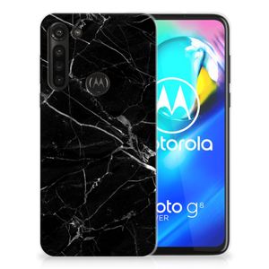 Motorola Moto G8 Power TPU Siliconen Hoesje Marmer Zwart - Origineel Cadeau Vader