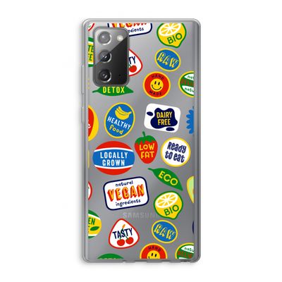 Fruitsticker: Samsung Galaxy Note 20 / Note 20 5G Transparant Hoesje