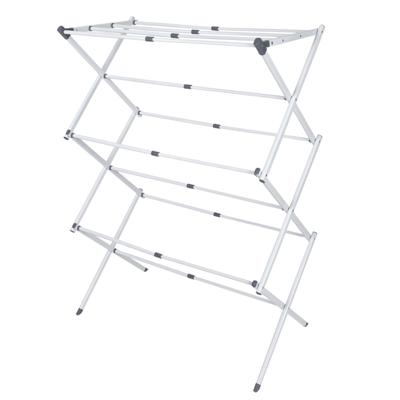 Wasrek/droogrek - wit - metaal - 40 x 37 x 105 cm - ophangen Wasrek/droogrek - wit - metaal - 40 x 37 x 105 cm - ophangen