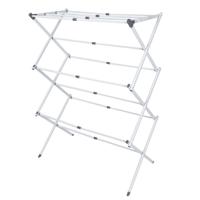 Wasrek/droogrek - wit - metaal - 40 x 37 x 105 cm - ophangen