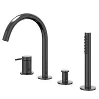 IVY Bond Badrandcombinatie - 4-wegs - mengkraan - draaibare uitloop - uittrekbare handdouche - Zwart chroom PVD 6301157 IVY Bond Badrandcombinatie - 4-wegs - mengkraan - draaibare uitloop - uittrekbare handdouche - Zwart chroom PVD 6301157