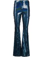 The New Arrivals Ilkyaz Ozel pantalon évasé Colette à sequins - Bleu