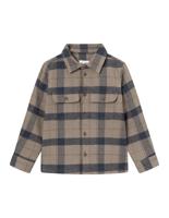 Lennon Check Overshirt Desert Taupe/Dark Navy