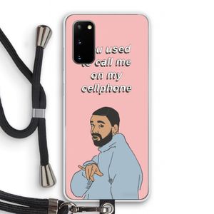 Hotline bling: Samsung Galaxy S20 Transparant Hoesje met koord