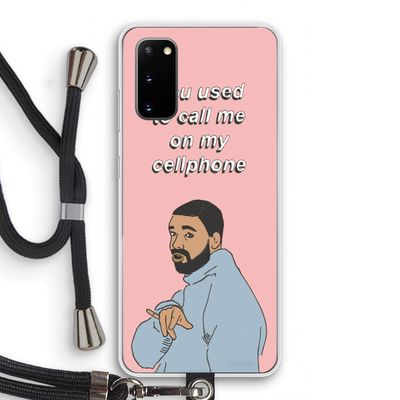 Hotline bling: Samsung Galaxy S20 Transparant Hoesje met koord