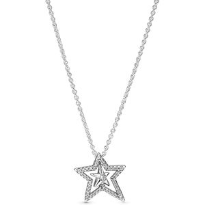 Pandora 390020C01 Ketting Pave Symmetric Star zilver-zirconia 45 cm