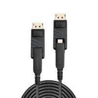 LINDY 38481 DisplayPort-kabel Aansluitkabel Mini DisplayPort-stekker, Mini DisplayPort-stekker 20.00 m Zwart Ultra HD (8K)