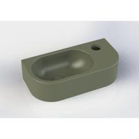 Royal plaza Person fontein 40x20cm 1 kraangat Rechts zonder overloop mat groen