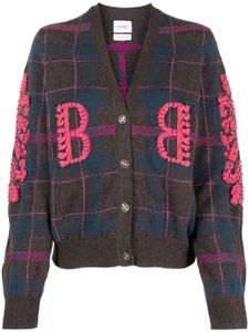 Barrie cardigan en cachemire à motif tartan - Marron