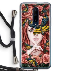 Lady Moth: OnePlus 7 Pro Transparant Hoesje met koord