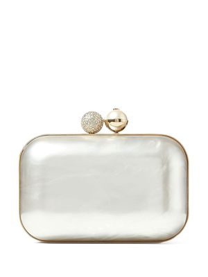 Jimmy Choo pochette Cloud à ornements de perles - Argent