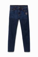 Jeans met geborduurd hart - BLUE - 34