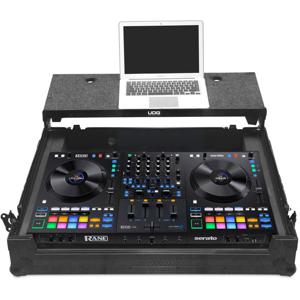 UDG U91083BL Ultimate Flight Case Black Plus voor Rane Four (met wielen + laptop shelf)