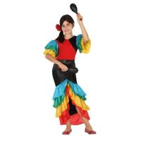 Braziliaanse samba/rumba danseres verkleed kostuumvoor meisjes - thumbnail