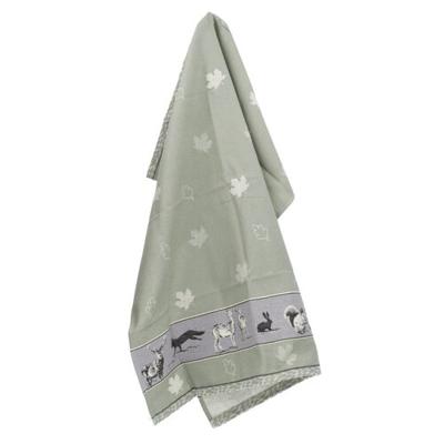 Bunzlau Castle Bunzlau Castle Forest Animals theedoek 65x65 Dark Green