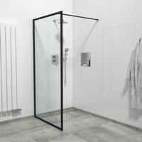 Marenza Bellini Inloopdouche - 100x200cm - veiligheidsglas - helder glas - frame rondom - anti kalk - mat zwart Mirrors-100