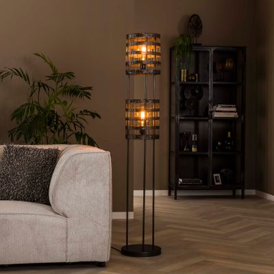 Vloerlamp 'Diantha' Metaal, 2-lamps