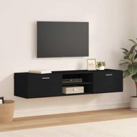 TV-kast met lade met plank Zwart 150 x 39 x 30 cm Bewerkt hout