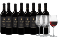 Wijnpakket Casa Safra Black Label Gran Reserva + 4 glazen