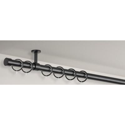 Leen Bakker - Gordijnroede 120cm - - Ø28mm (1209050) - Metaal - Zwart