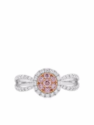 HYT Jewelry bague en or blanc 18ct sertie de diamants Argyle Pink - Argent