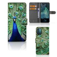 Nokia G11 | G21 | Telefoonhoesje | Met pasjeshouder | Pauw