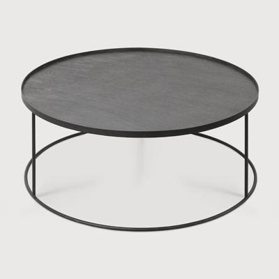 Ethnicraft Ronde Salontafel 'Tray' Gelakt Hout, 93cm