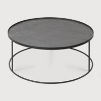Ethnicraft Ronde Salontafel 'Tray' Gelakt Hout, 93cm