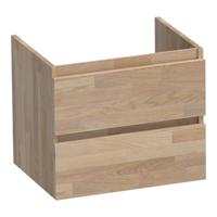 Brauer Joy - Onderkast - 60 cm - met 2 Softclose Lades Greeploos en 1 Sifon Uitsparing - Vingerlas Eiken Grijs