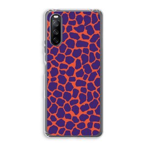 Purple Giraffe: Sony Xperia 10 III Transparant Hoesje