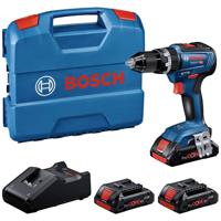 Bosch Professional GSB 18V-55 0615A5002V Accu-schroefboormachine 18 V Li-ion Incl. 3 accus, Incl. lader, Brushless