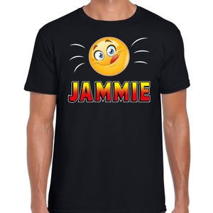 Funny emoticon t-shirt jammie zwart voor heren