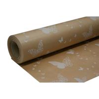 Cadeaupapier Lifetime Wit Bruin Rol 70 m