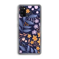 Flowers with blue leaves: Samsung Galaxy A41 Transparant Hoesje