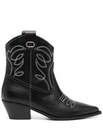 TWINSET bottines Texas 50 mm en cuir - Noir - thumbnail