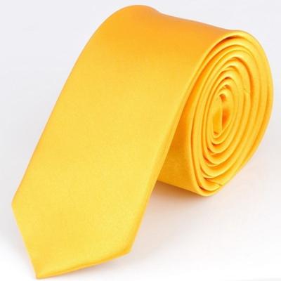 Mannen smalle casual pijl mager stropdas slanke stropdas (geel)
