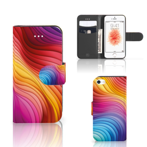 Book Case voor Apple iPhone 5 | 5s | SE Regenboog