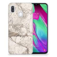 Samsung Galaxy A40 | TPU | Siliconen hoesje | Marmer Beige