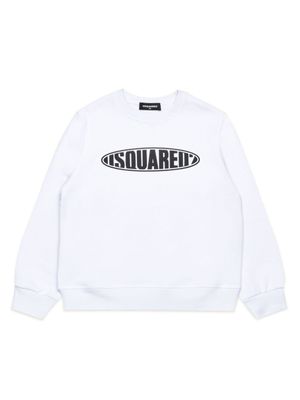 DSQUARED2 KIDS sweat en jersey à logo imprimé - Blanc