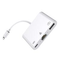 8 pin naar RJ45 1000Mbps netwerkadapter + opladen poort + Camera USB lezen multifunctionele Converter