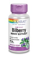 Solaray Bilberry blauwe bosbes 160mg (30 vega caps)