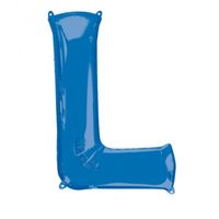 Folieballon Blauwe Letter 'L' - Groot